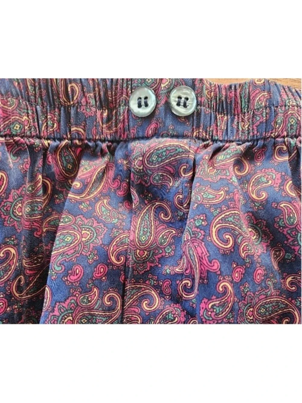 Vintage Men's Victoria's Secret Silk Paisley Sleep Loungewear Gold Label Unisex